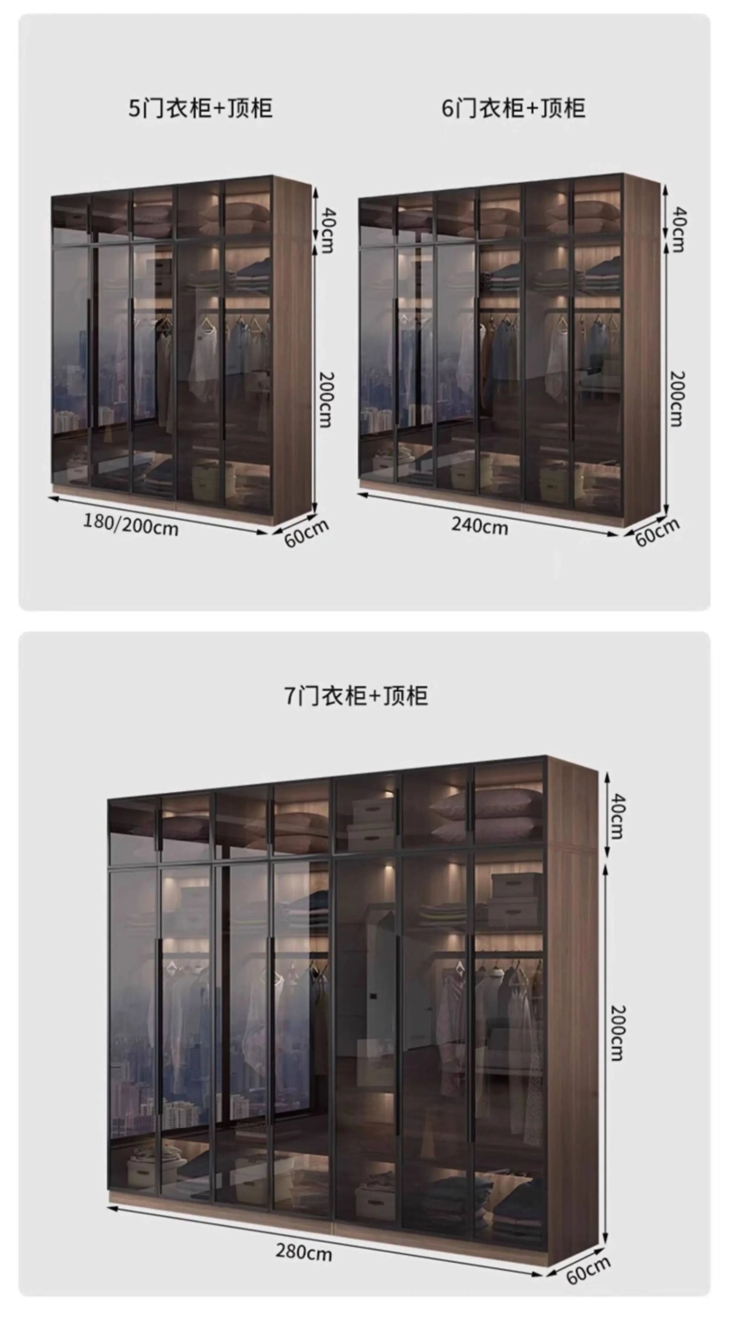 Glass light luxury corner cloakroom wardrobe Double clothes closet cabinets and wardrobes Cabinet dressing clothe home furniture
