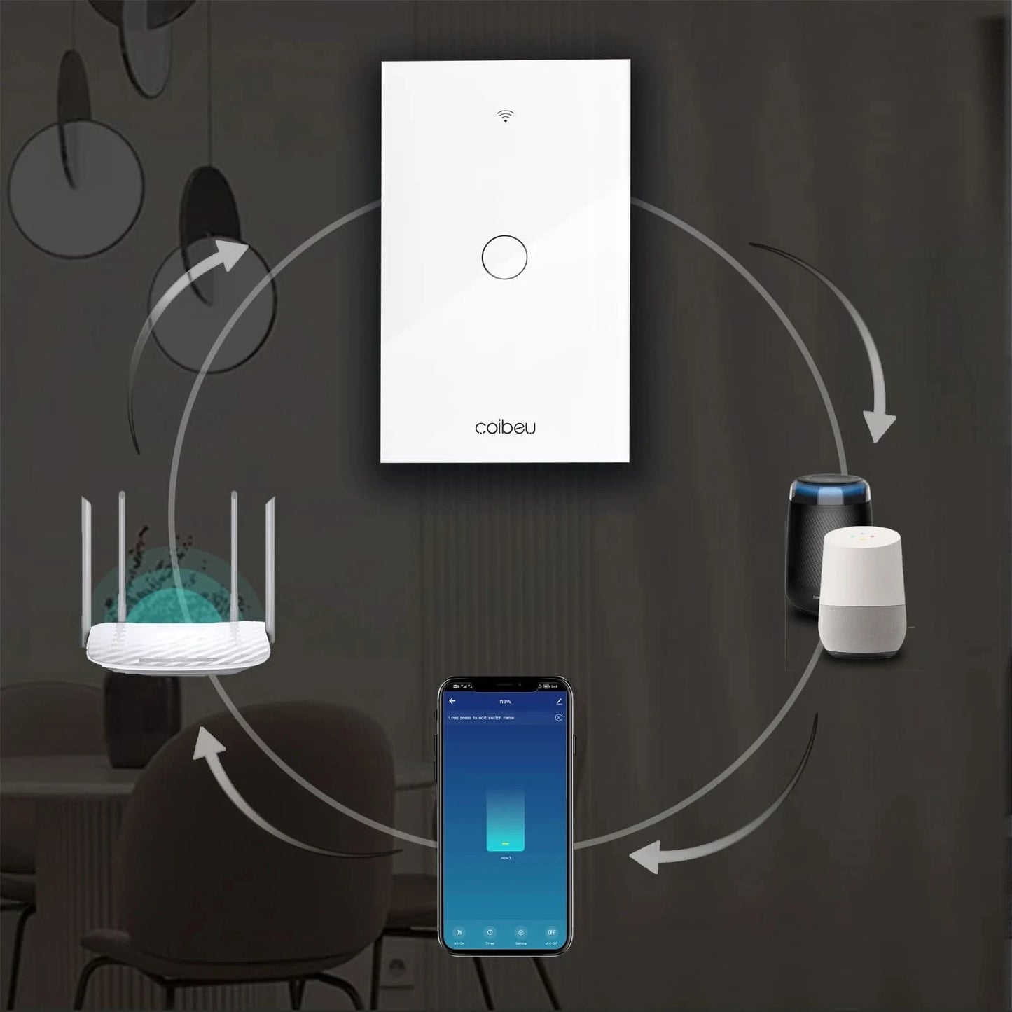 No neutral, WiFi smart switch, Alexa, WiFi smart socket, Alexia, Tuya, WiFi standard Smart Switch Brazil
