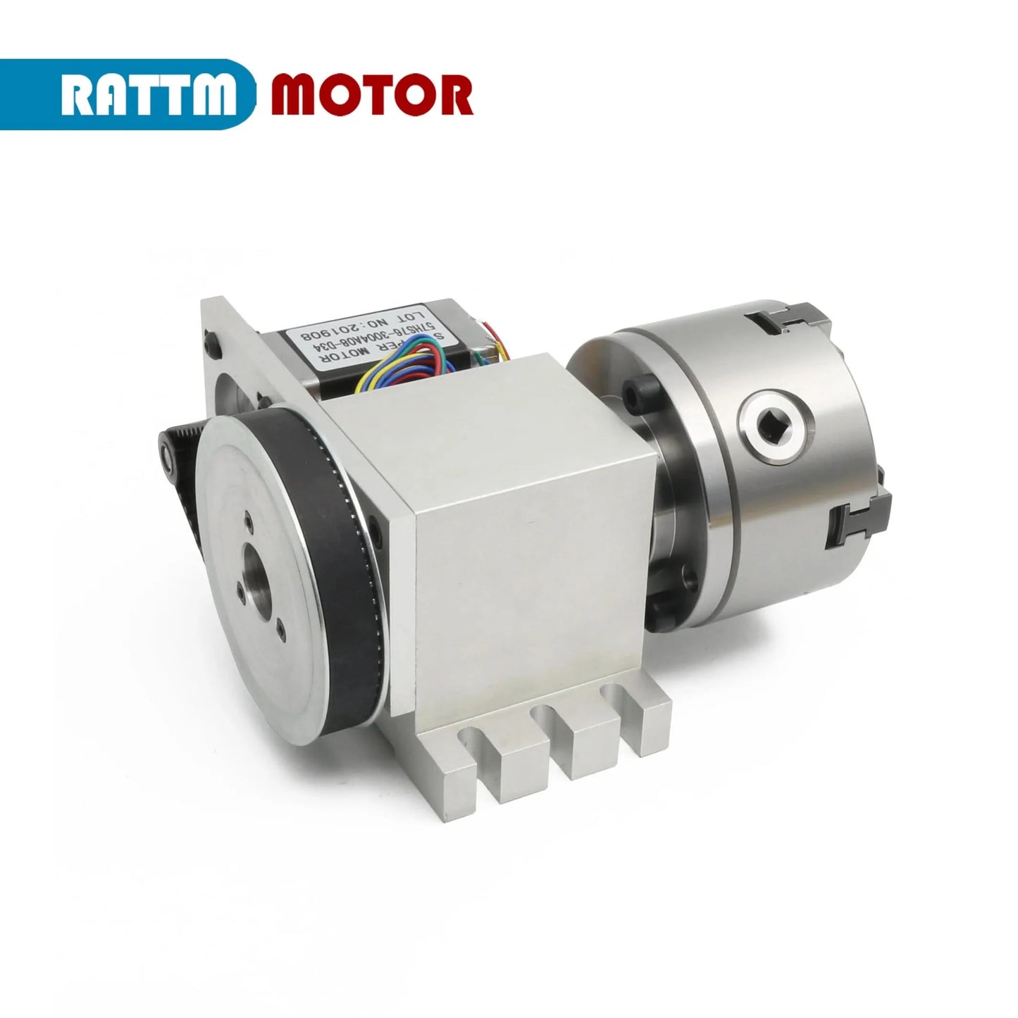 【EU&Brazil Stock】4 Axis Rotation A Axis Extend Rotary 4 Jaw 100mm K12-100 Chuck Nema23 Motor &Tailstock for Wood Metal Milling