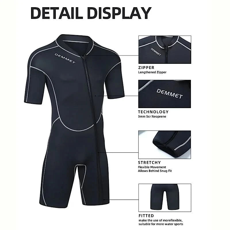 Scuba wetsuit 1.5MM-3MM One-piece neoprene Men Women Full Body Wetsuit Sunscreen White Warm Swimsuit Swimming Surfing Snorkeling