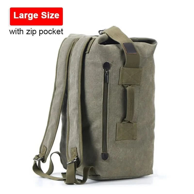 Outdoor Travel Bag Backpack Fashion Large Capacity Rucksack Man Light weight Male Luggage Canvas Bucket Shoulder Bags for Men