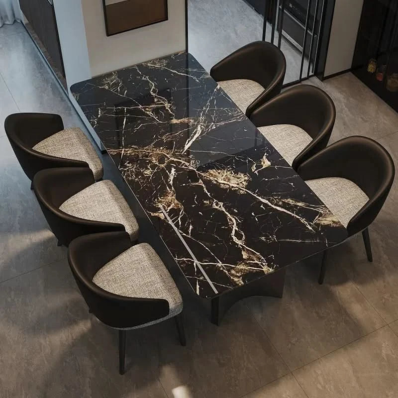 Marble Kitchen Dining Table Wall Lounge Designer Restaurant Modern Dining Table Luxury Study Mesas De Comedor Kitchen Furniture