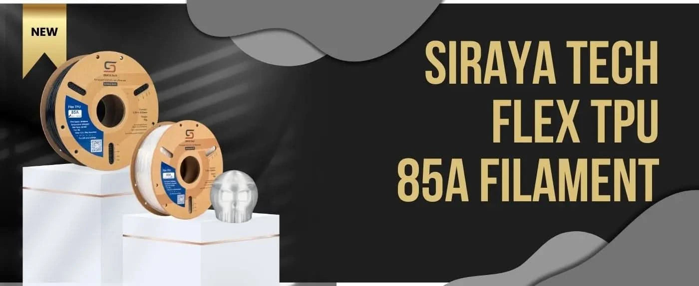 Siraya Tech Flex TPU Filament: 85A Shore, ISO 10993 Certified, High Flexibility&Toughness, Moisture-Resistant, Easy to Print 1KG