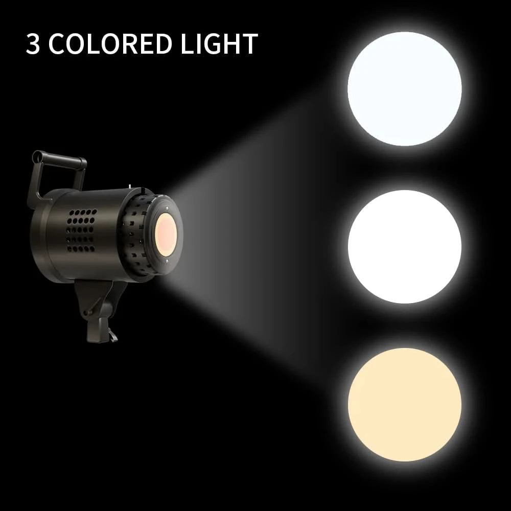 135W Fotografie-LED-COB-Videoleuchte, tageslichtbalancierte Sun Lamp für Porträt-, Blitz- und Studiozubehör, YouTube Live