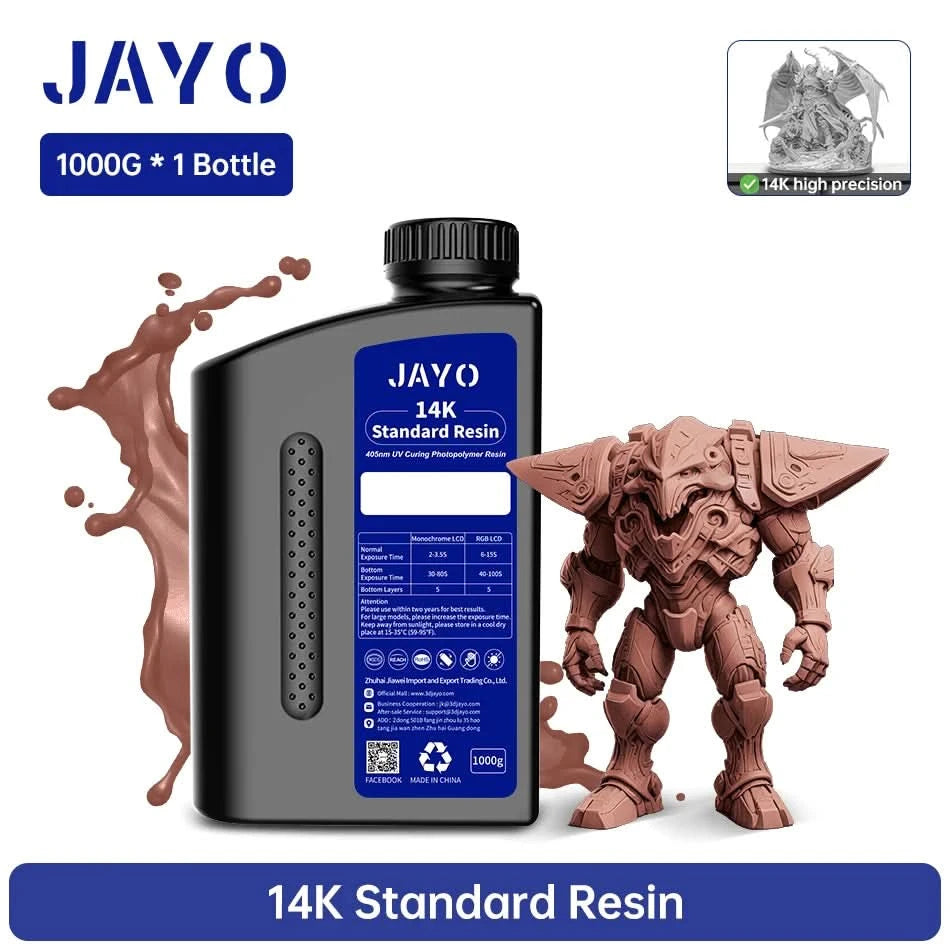 JAYO UV Resin ABS Like/Standard/Plant based/Nylon Like/Water-Wash 1KG 405nm Liquid Rapid UV Curing For LCD 3D Printing Material