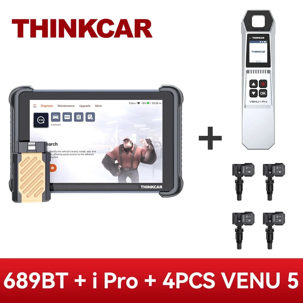THINKCAR THINKSCAN 689BT OBD2 Scanner Vollsystem-Diagnosetool Auto-Codelesegerät 34+ Reset CANFD DOIP ECU-Codierung Bi-Direktional