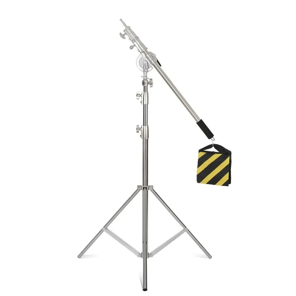 Super Stable Stainless Steel Big Tripod 2.8M Foldable Lighting Stand Tripod Photography For Fill Spot Light Softbox Photo Studio