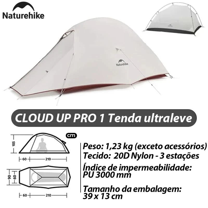 Naturehike Brazil Cloud Up 1-2-3P Camping Travel Backpack Outdoor Ultralight Waterproof Tent Camping Beach Tent