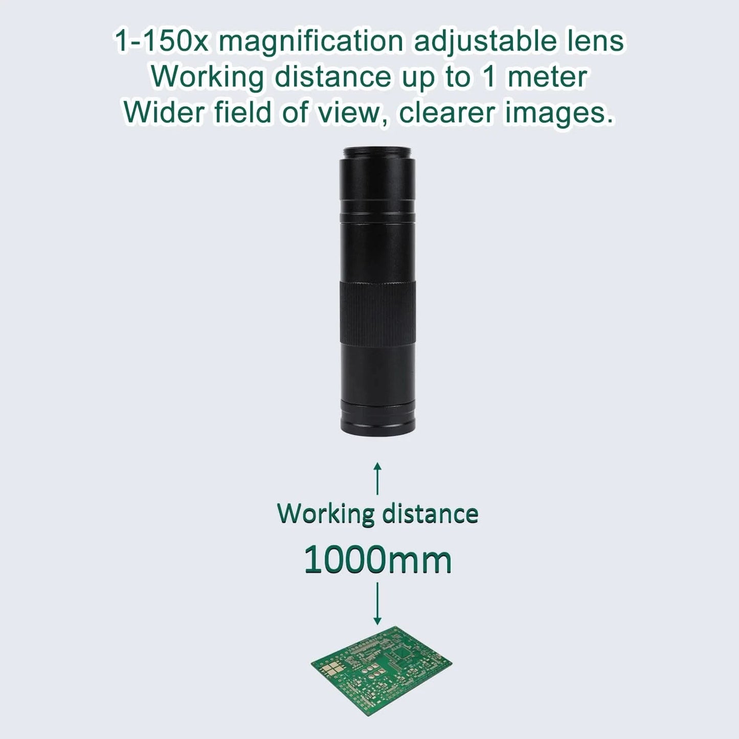 Full HD 4K Electron Microscope For Soldering IMX415 48MP HDMI USB Digital Camera 150X Lens Reinforced Bracket Reduces Vibration