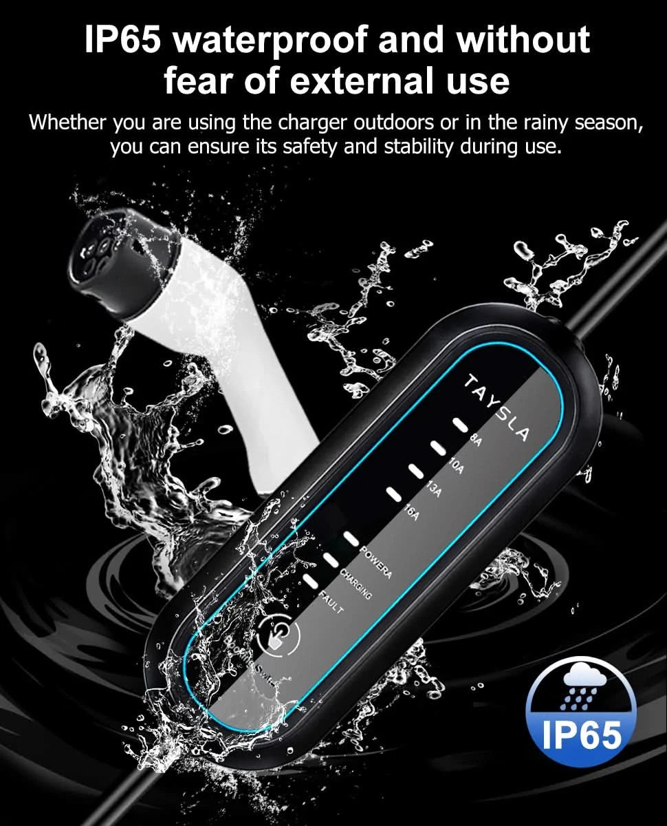 TAYSLA Type 2 Portable Electric Vehicle Charger 3.5KW Brazilian Electric Vehicle Charging Cable Plug