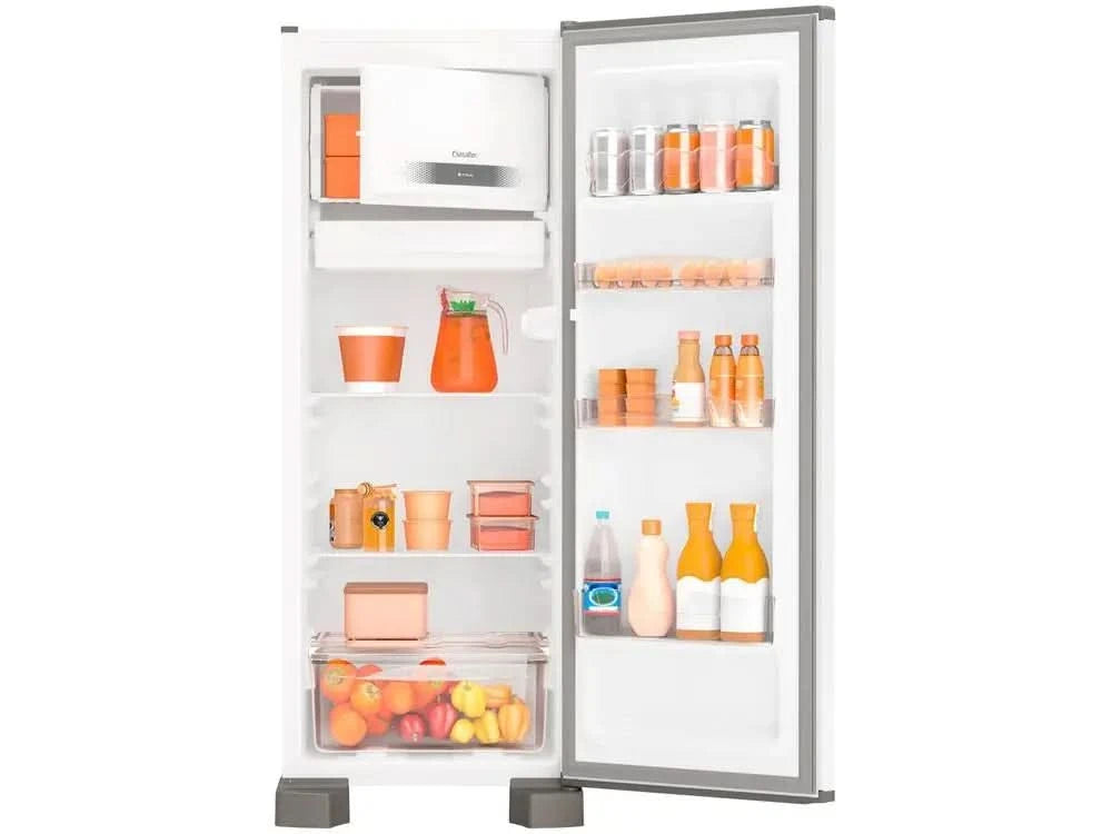 245L - 220V White Manual Decal Refrigerator/Cooler Esmaltec