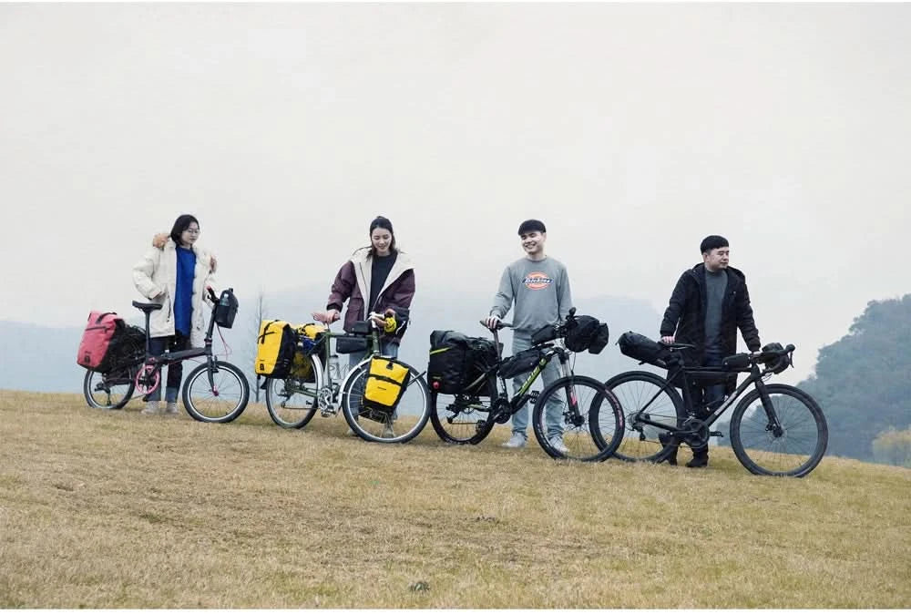 Rhinowalk Waterproof Bike Bag 20L/27L Travel Cycling Bag Basket Bicycle Rear Rack Tail Seat Trunk Bags bicycle bags & panniers
