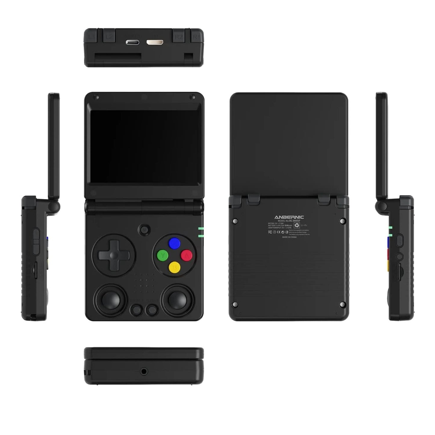 ANBERNIC RG34XXSP Flip Handheld Console 3.4'' IPS Screen Linux 64-bit H700 Supports 5G WIFI Video Game Consoles  256G PSP Games