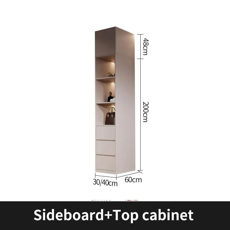 Sliding Door WardrobeNordic Modern Home Furniture Bedroom Desk Dresser In One Combination Light Luxury Corner Wardrobe furniture