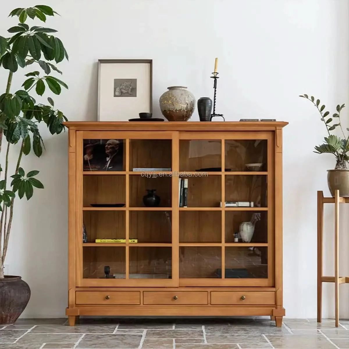 Living Room Side Cabinet Furniture Corner Wooden Living Room Floor Cabinet