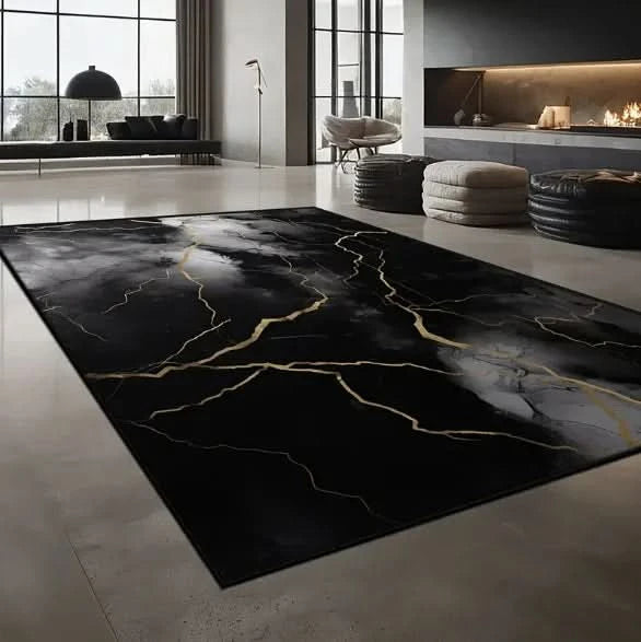 Modern Living Room Floor Mat Simple Lines and Printed Soft Bedrooms Suitable for Living Rooms Terraces Offices Kitchen Floors