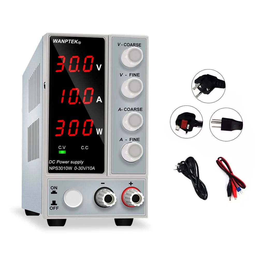 Wanptek Adjustable DC power supply 30V 10A 60V 5A Lab Bench Power Source Stabilized Power Supply Voltage Regulator Switch 220V