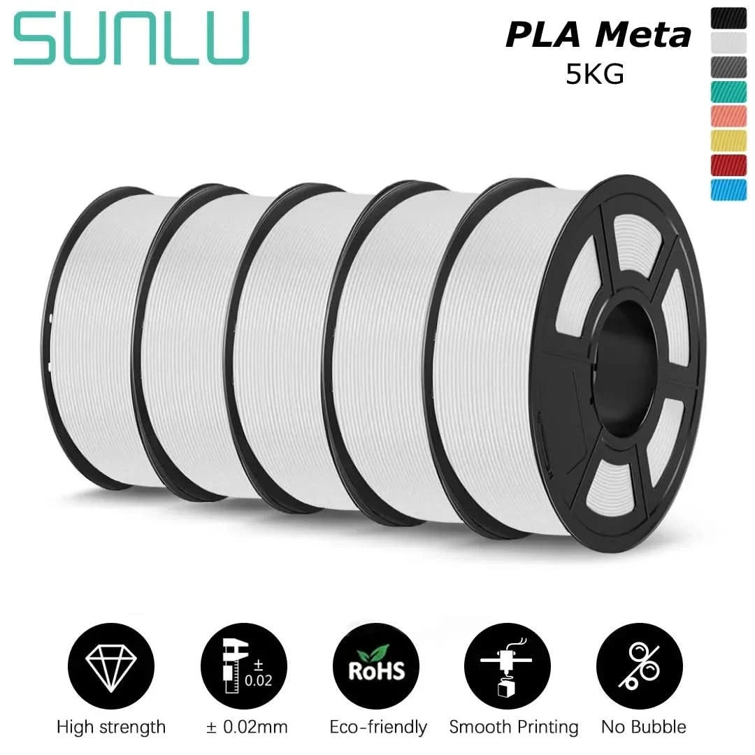 SUNLU 5KG 3D Filament High Speed PLA/PLA META/APLA/PLA MATTE 1.75mm 5Roll 1KG 3D Printer Filament for 3D Printer