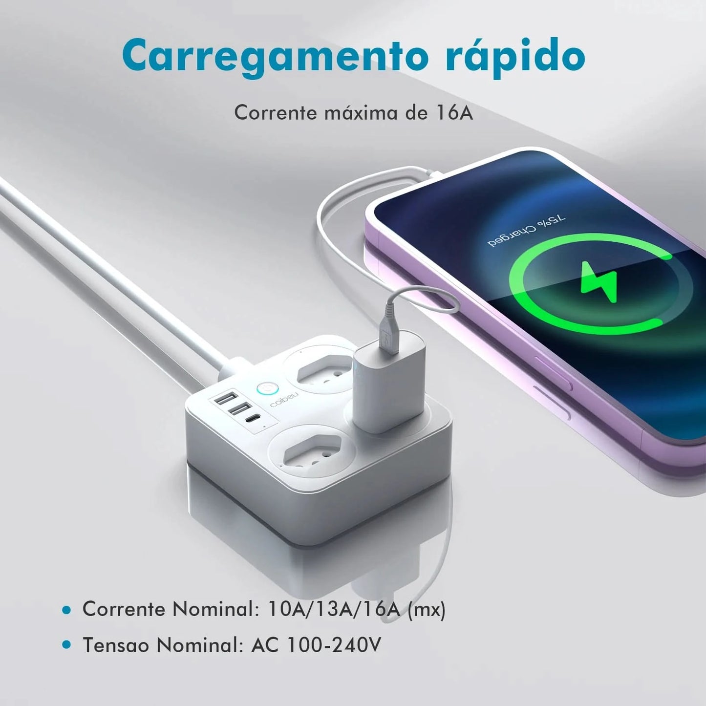 Smart Switch mit Steckdose, brasilianischer Netzfilter, Smart Plug, USB-Steckdose, Smart Switch, Smart Socket