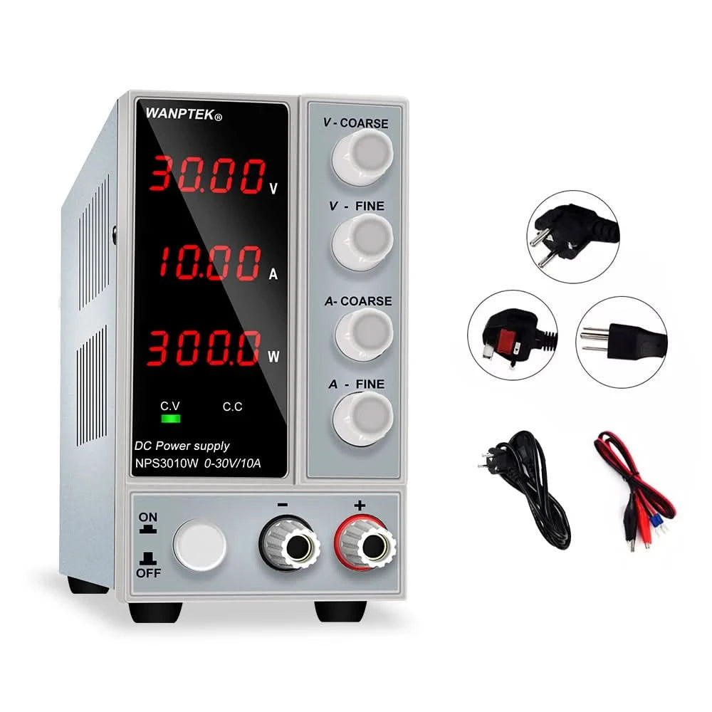 Wanptek Adjustable DC power supply 30V 10A 60V 5A Lab Bench Power Source Stabilized Power Supply Voltage Regulator Switch 220V
