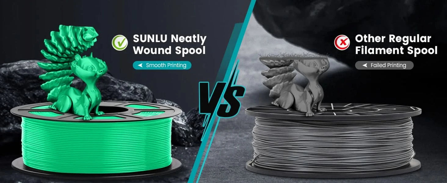SUNLU 10KG 3D Filament PLA/PLA PLUS/PETG/Easy ABS Filamnet 1.75mm 10Roll 1KG Neatly Wound 3D Printer Filament for 3D Printer
