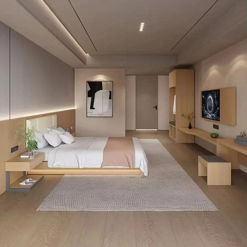 Factory Supply Hotel 5 Star Comfortable Modern Star Custom Hotel Bedroom Furniture Luxury king Size Hotel Bedroom Set