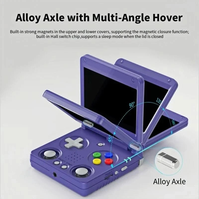 ANBERNIC RG34XXSP Flip Handheld Console 3.4'' IPS Screen Linux 64-bit H700 Supports 5G WIFI Video Game Consoles  256G PSP Games