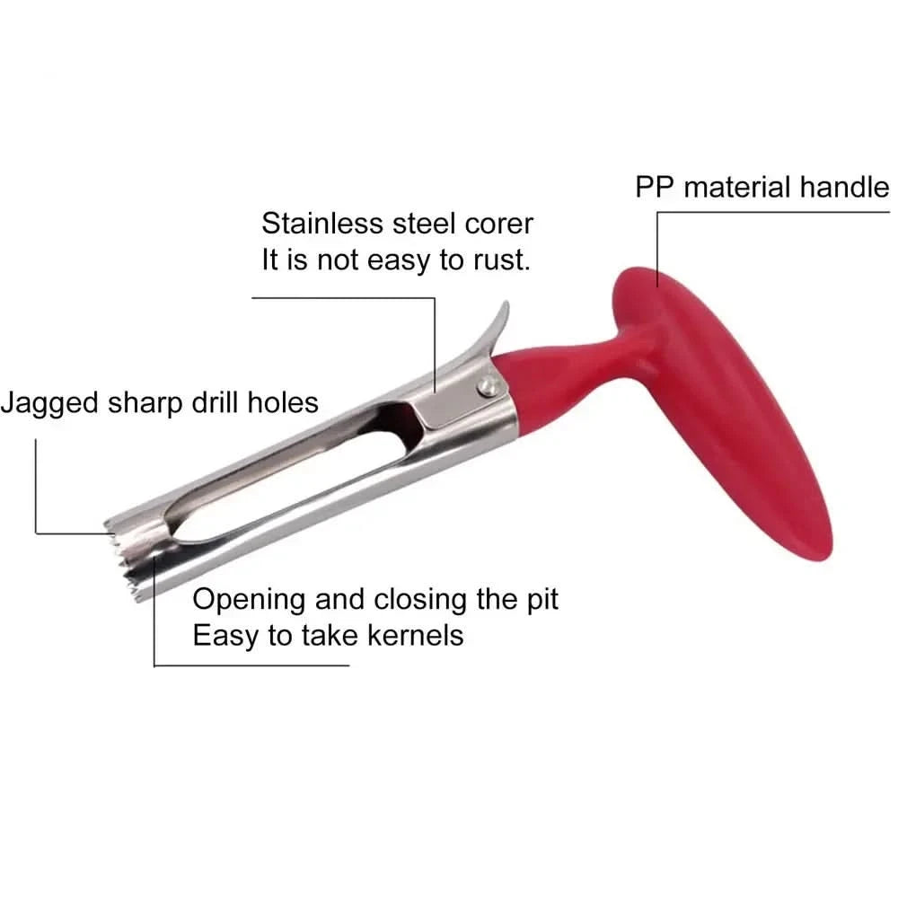 Stainless Steel Apple Corer Fruit Seed Core Remover Pear Apple Corer Seeder Slicer Knife Kitchen Gadgets Vegetable Tools