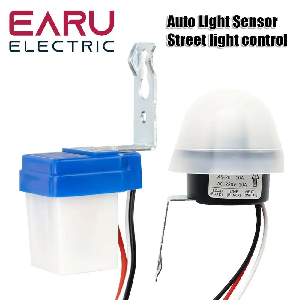 Automatic On Off Photocell Street Lamp Light Switch Controller DC 24V AC 110V 220V 50-60Hz 10A Photo Control Sensor Switch