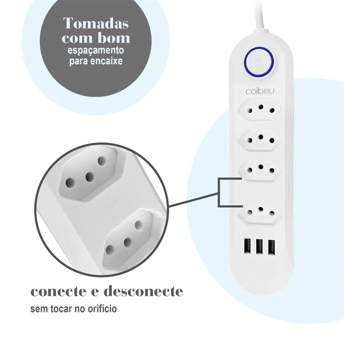 Extension Socket, Power Extension, USB Socket, Socket Line Filter, Regua Power Sockets, Electric Extension, 110-220V,10A