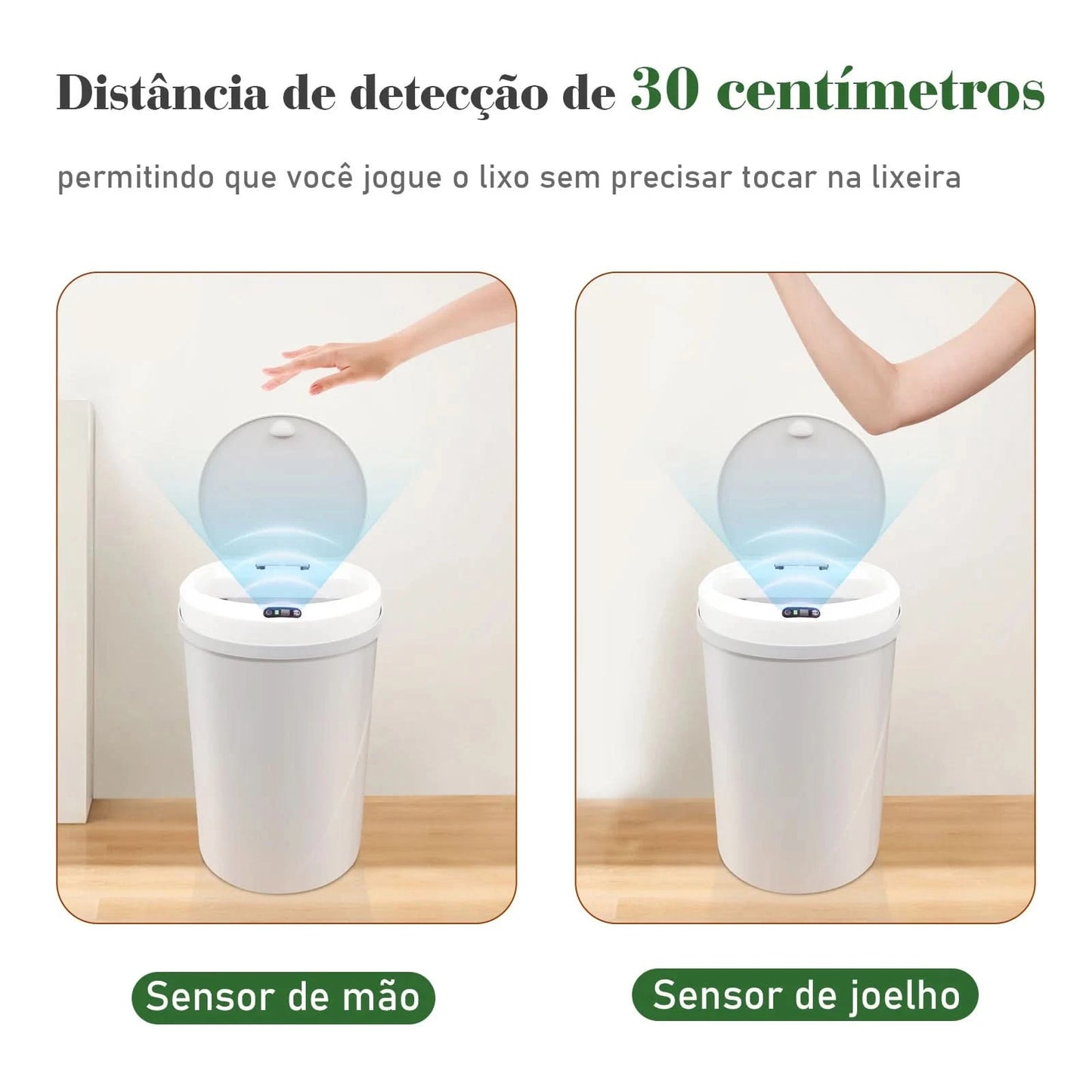 Lata de lixo sensor de toque automático lata lata de lixo plástico cozinha latas sala estar capacidade do agregado familiar