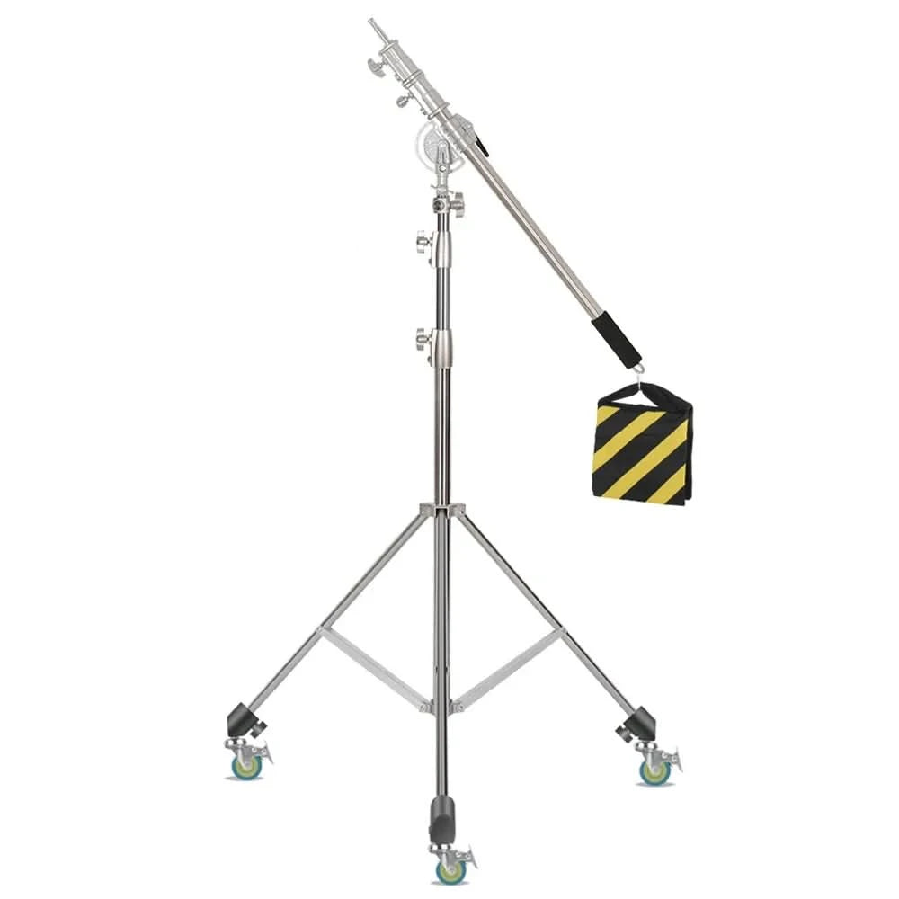 2/2.8M Stainless Steel Aluminum Alloy Tripod Foldable Light Stand Tripod Photography C-Stand For Spot Light Softbox Photo Studio
