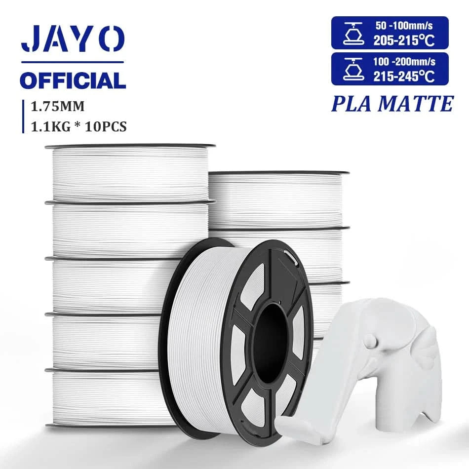 JAYO 3D Filament 1.75mm PLA / PLA Plus / PLA Meta/ Silk PLA+/PLA Matte 3D Prnter Filament 1.1KG For FDM Multicolor Set 10Rolls