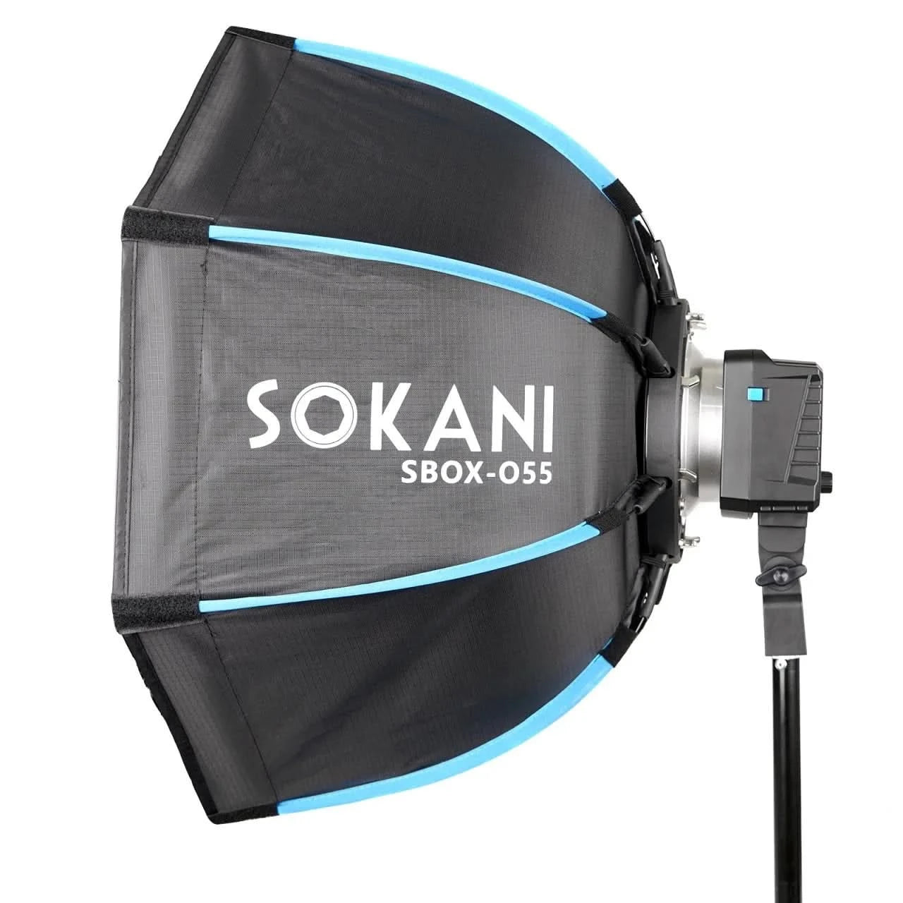 Sokani Foldable Deep Octagon Softbox 55cm Bowens Mount for Sokani X100 X60 Mini COLBOR CL60 Aputure 60X-S 200X-S LED Video Light