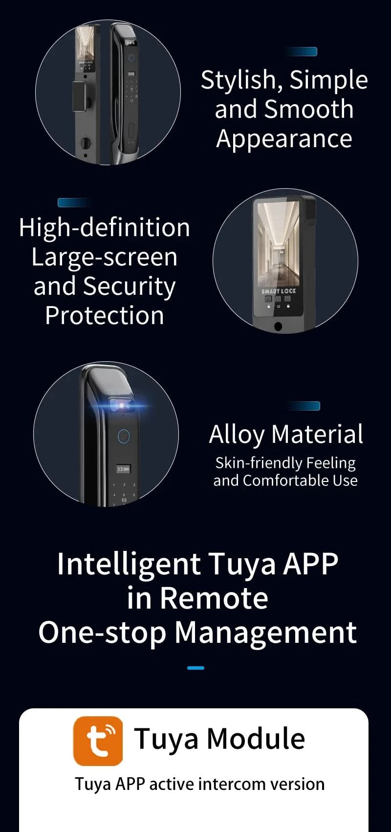 Biometric Infrared 3C Face Real-time intercom Palmar vein Smart Door Lock Fingerprint Password Electronic Key Card APP Unlock