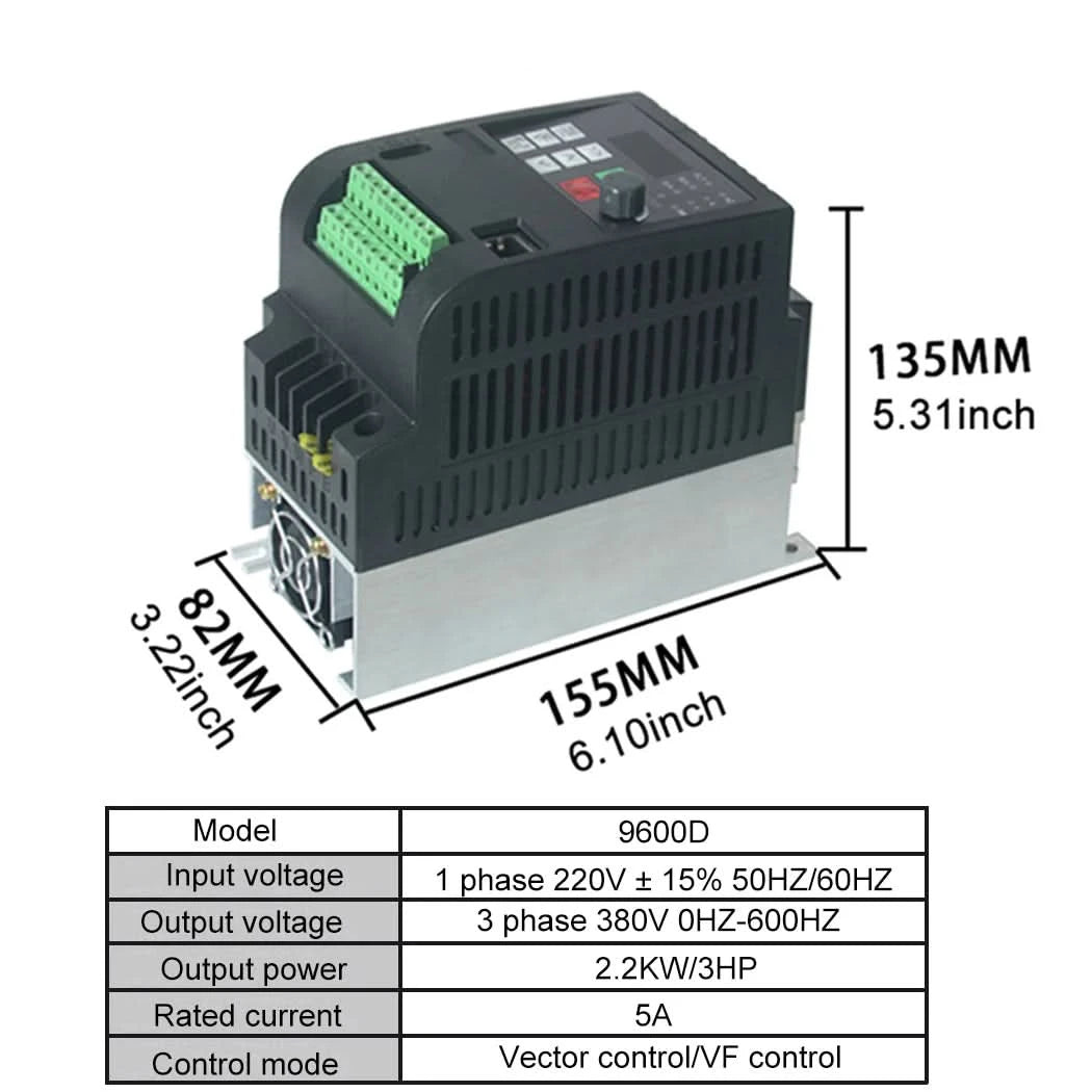 4KW-11KW 220V to 3-phase 380V frequency converter multifunctional VFD frequency converter, 400Hz inverter
