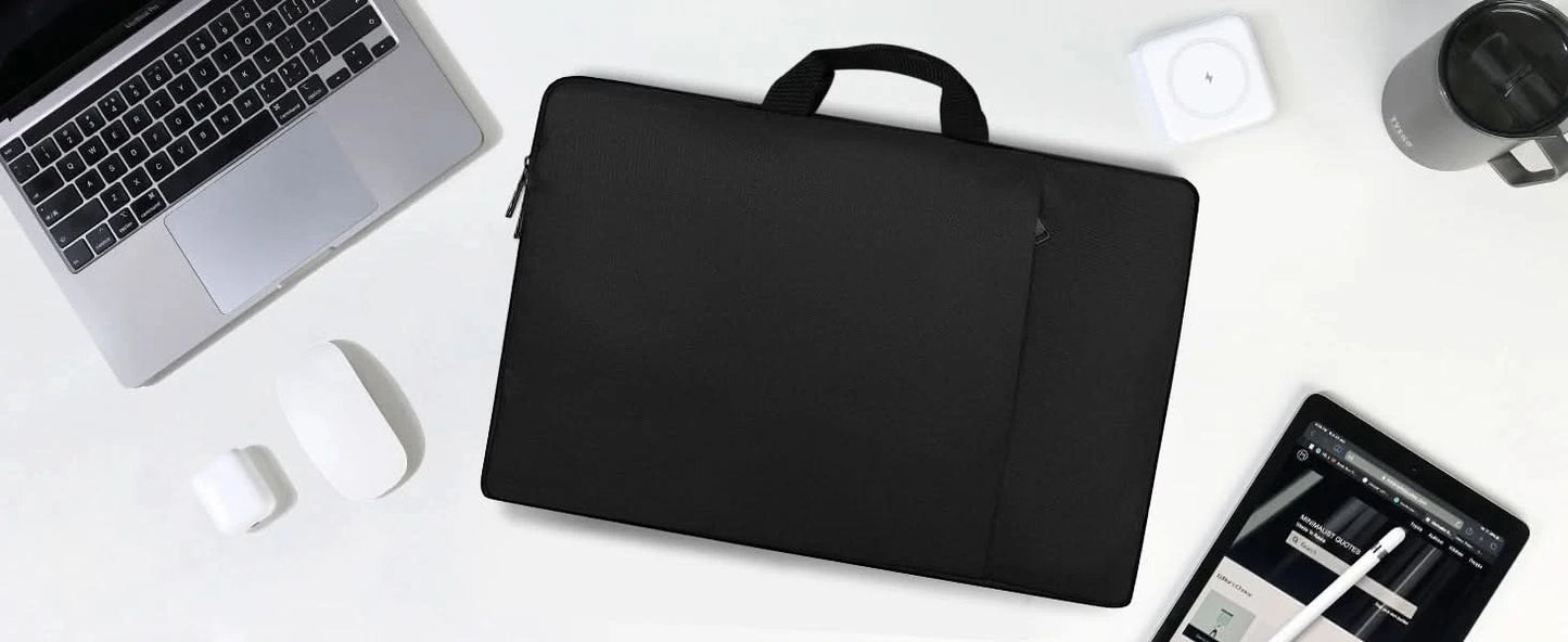 Waterproof Laptop Sleeve 24 inch for UPERFECT Portable Monitor UMAX 24 23 22 Touchscreen Computer Cover Bag with Large Side Pock