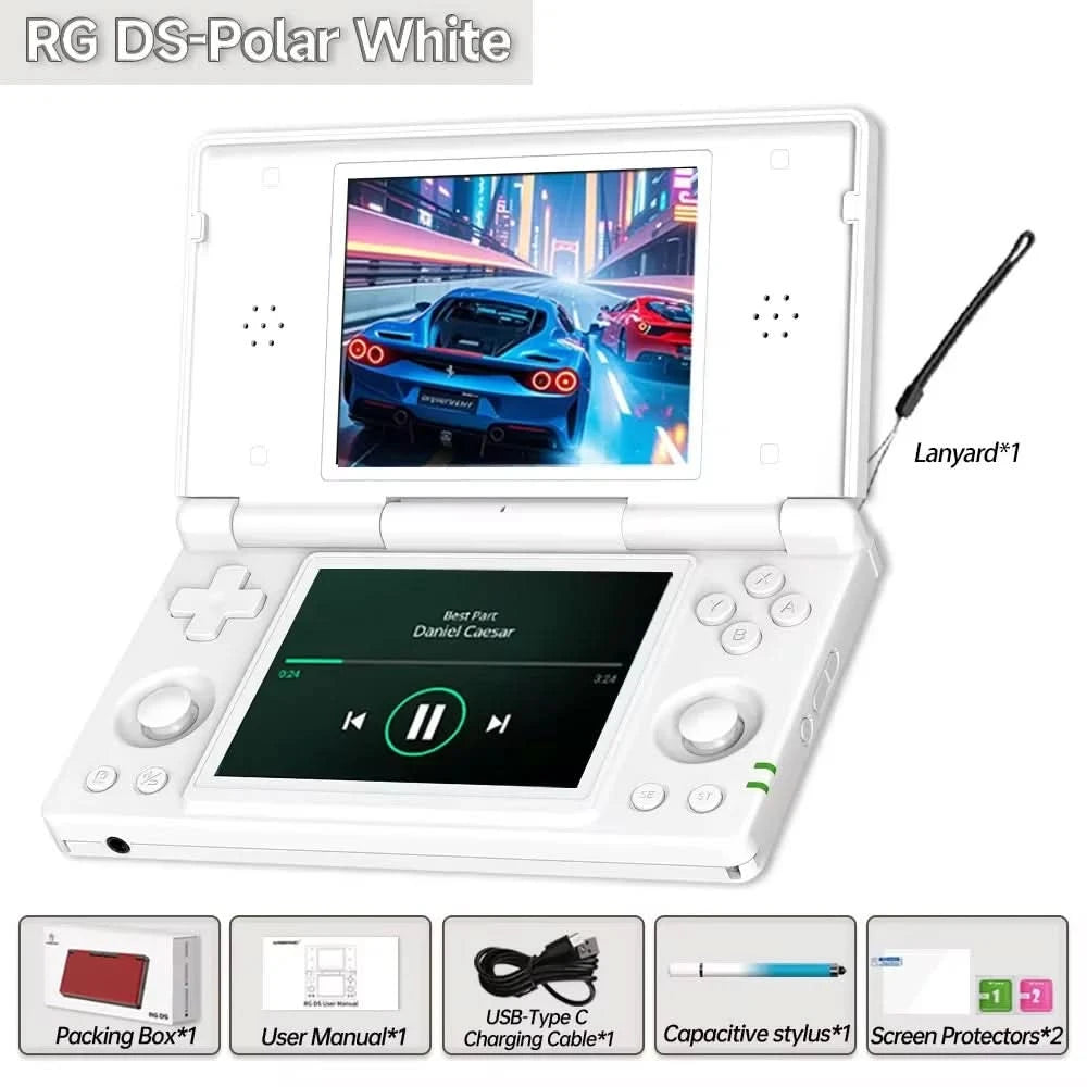 ANBERNIC RG DS Handheld Game Console 4" IPS Multi-touch Screen Android RK3568 64-bit 4000mAh Dual-screen Flip Video Games Player