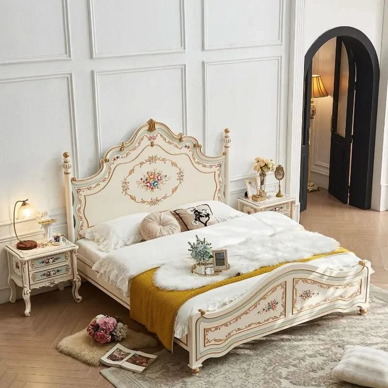 Modern Frame Bed Double King Size Bedroom Beauty European Sleeping Bed Platform Girls Letto Matrimoniale Lounge Suite Furniture