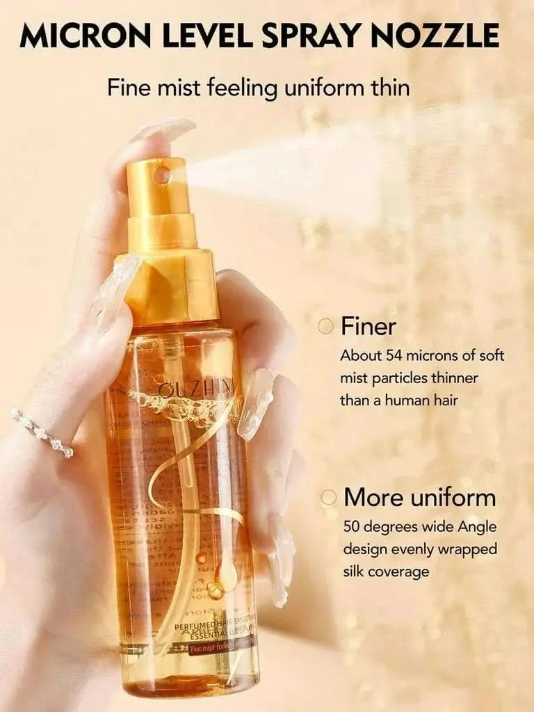 Deep nourishing hair care essential oil spray can increase luster and improve hair repair and damage fragrance