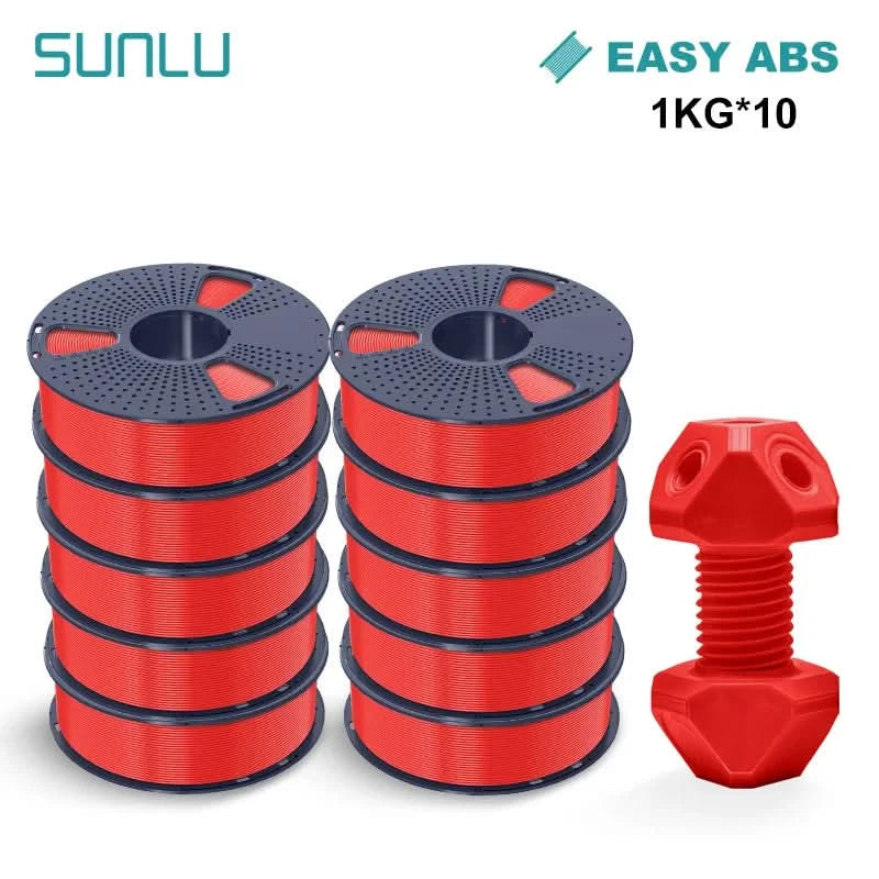 SUNLU 10KG 3D Filament PLA/PLA PLUS/PETG/Easy ABS Filamnet 1.75mm 10Roll 1KG Neatly Wound 3D Printer Filament for 3D Printer