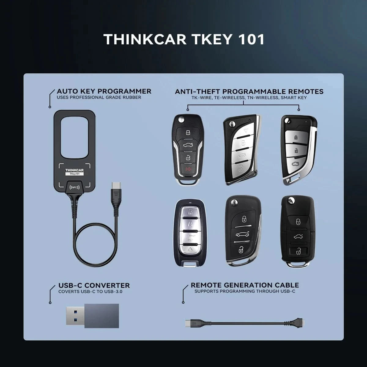 THINKCAR THINKSCAN 689BT Key Programming TKEY 101 Automotive Diagnostic Tool Bi directional Obd2 Scanner ECU Coding CANFD DOIP
