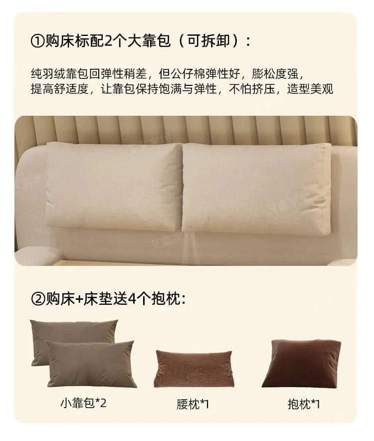 Queen Size Marriage Bed Modern Minimalist Multifunctional Bedroom Bed Storage Space Camas De Casal De Luxo Home Furniture