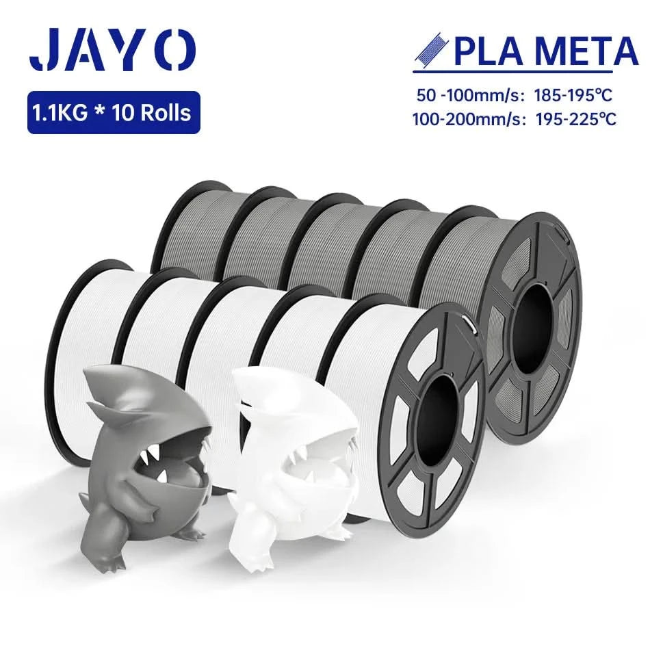 JAYO PLA / ABS / PETG / Silk / ASA /TPU /PLA+ Filament 10 Rolls 3D Printer Filament 1.75MM 0.65/1/1.1KG Neatly Wound 3D Filament