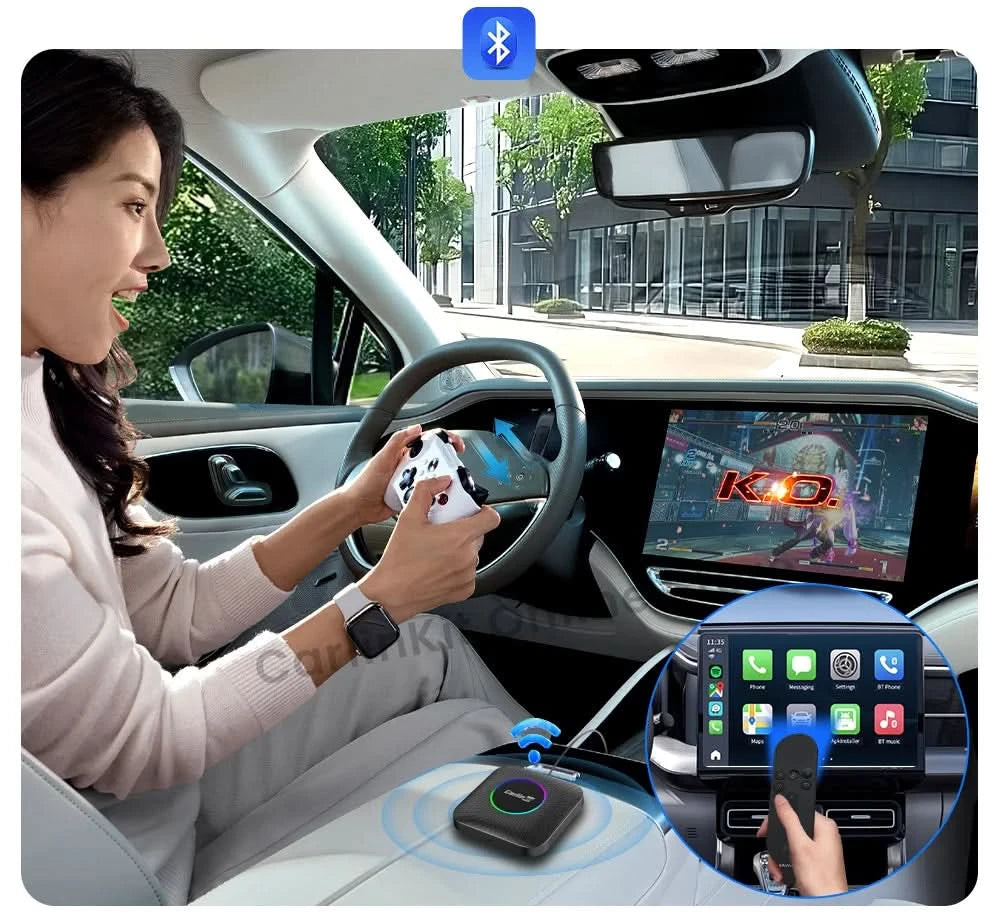 Carlinkit SDM660 Aibox Android 13 USB-A CarPlay Android Auto Wireless Adapter Support Online Video Spotify Netfilx Ble Wifi