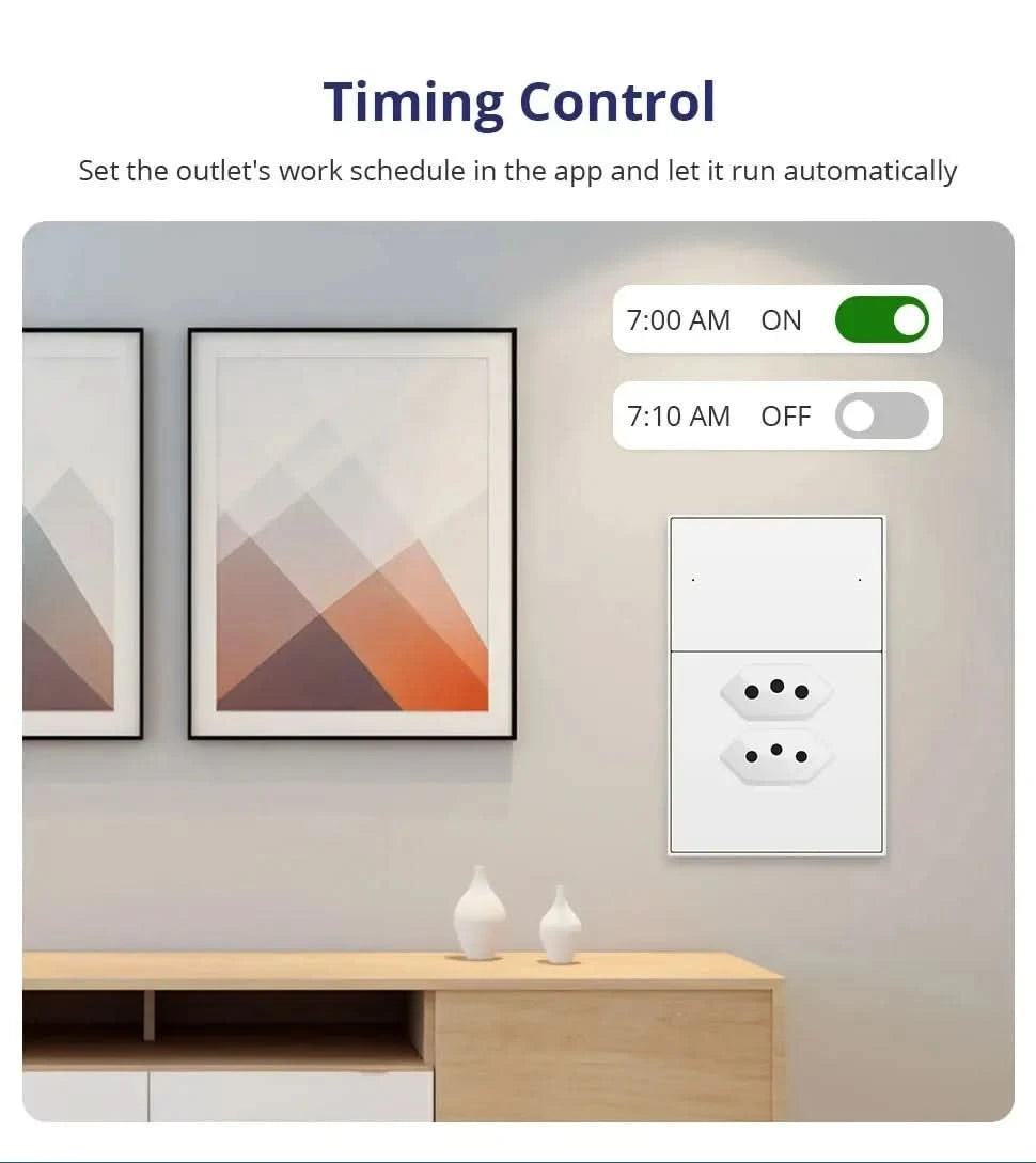 Zemismart Matter Zigbee Hub Work with Tuya Homekit Smartthings Google Home Zigbee Brazil Socket Outlet Smart Wall Tomada 10A 20A