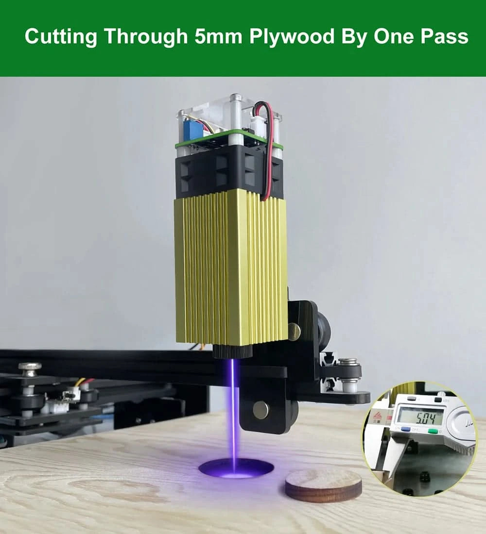 LASER TREE Laser Module 4W 5W 10W Optical Power with Air Assist Laser Head 450nm TTL Blue Light Engraver Cutting Wood DIY Tools