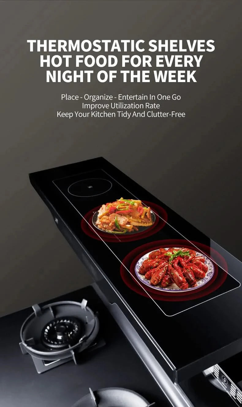 Hot Selling 3-in-1 Smart Home Integrated Stove Glass Cooker With Smoke Extractor Cleaning Cabinet For Gas/Electric Household Use