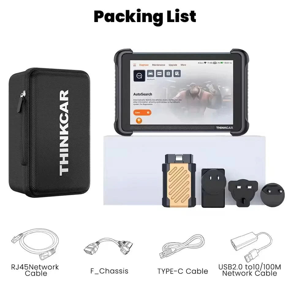 Global Version THINKCAR THINKSCAN 689BT OBD2 Diagnostic Tool DOIP CANFD Bi-directional ECU Coding 35 Resets Lifetime Free Update