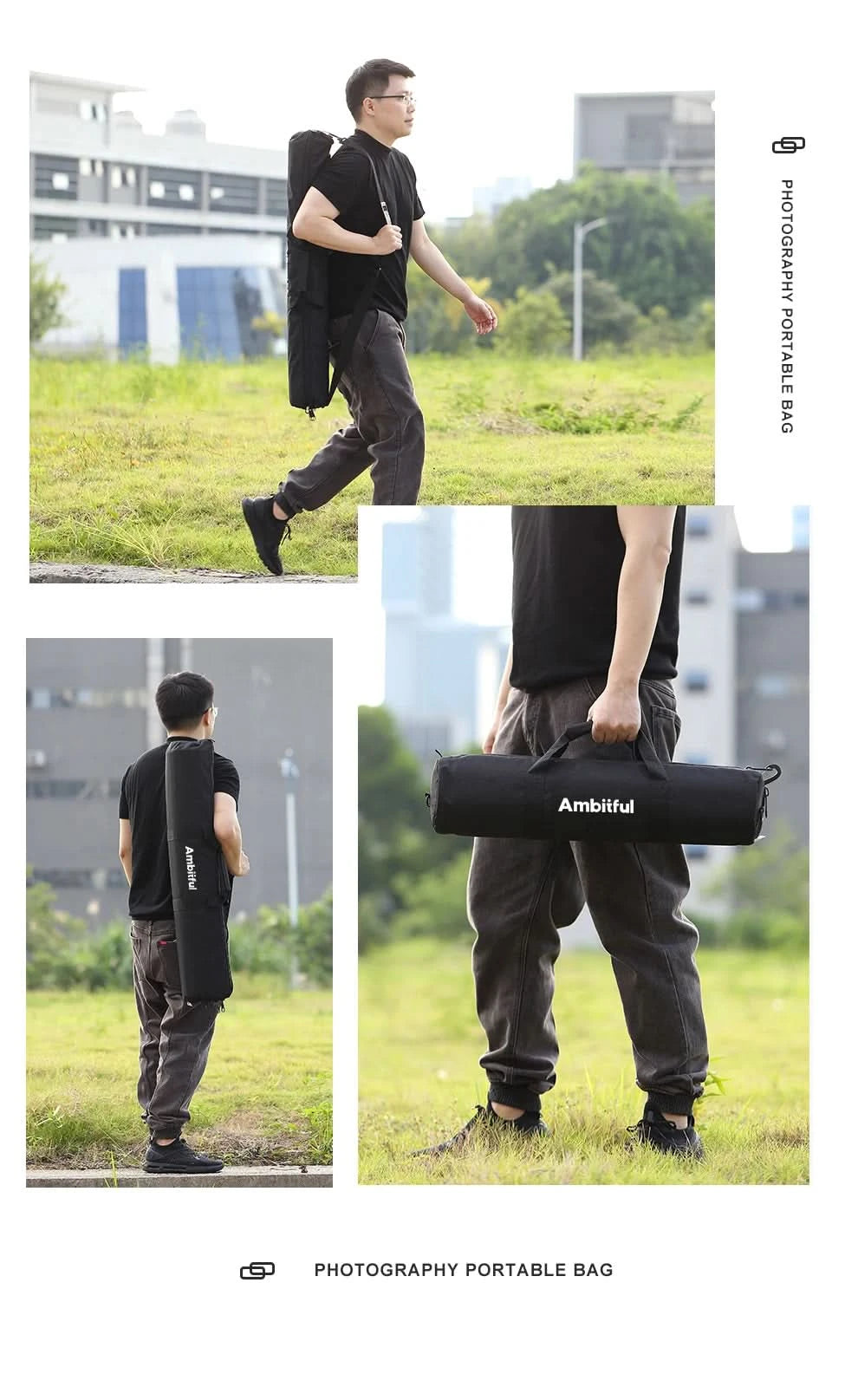 50cm - 125cm Padded Camera Monopod Tripod Carrying Bag Case Light Stand Carry Bag Umbrella Softbox Carrying Bag